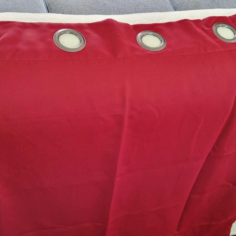 Pair of 42x63 Grommet Burgundy Curtains.